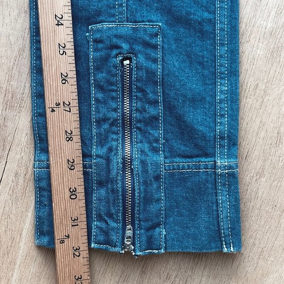 7 FOR ALL MANKIND EASY SLIM CARGO Women’s Zip Hem Denim Jeans sz 27 NWT - Picture 14 of 14